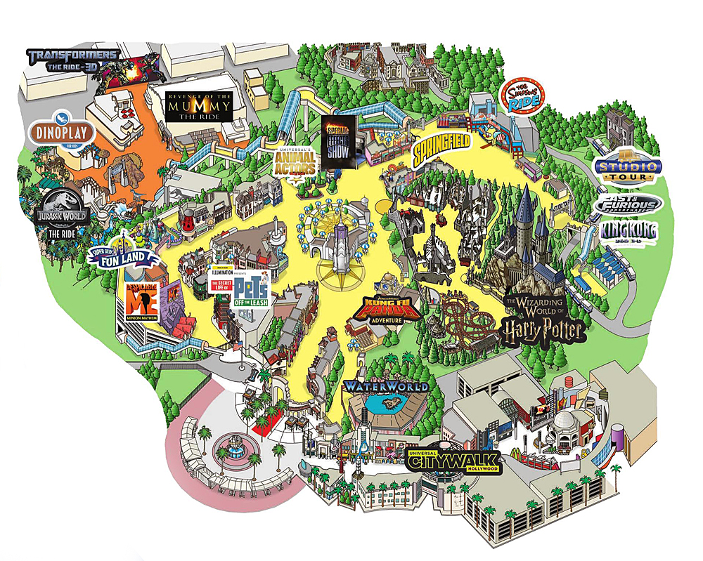 Universal Studios Hollywood Map