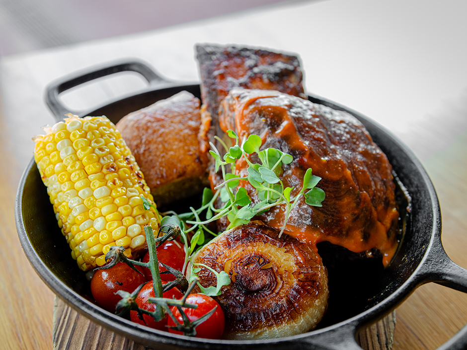 Plate of the Bone-In Short Rib, a new dish at Bigfire in Universal CityWalk.