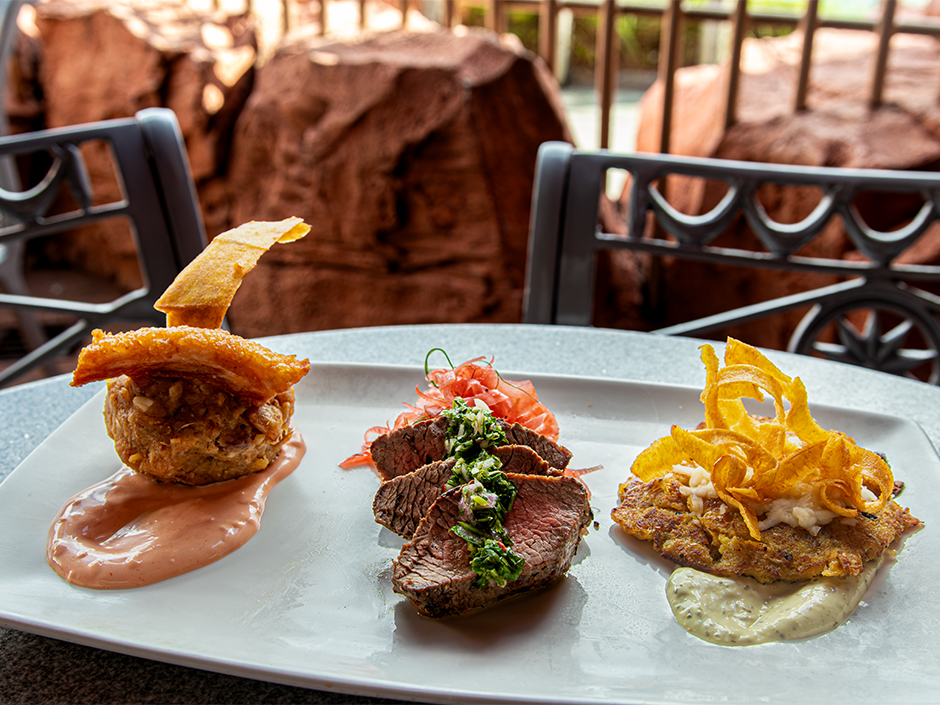 The Latin Flair Trio available at Mythos Restaurant in Islands of Adventure