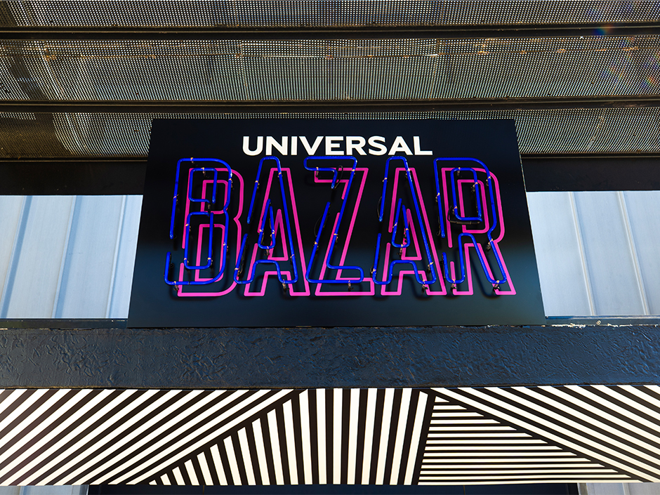Sign for Universal BAZAR at CityWalk.