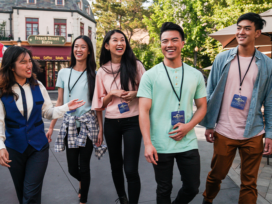 A VIP Tour Guide leads a group of guests at Universal Studios Hollywood.