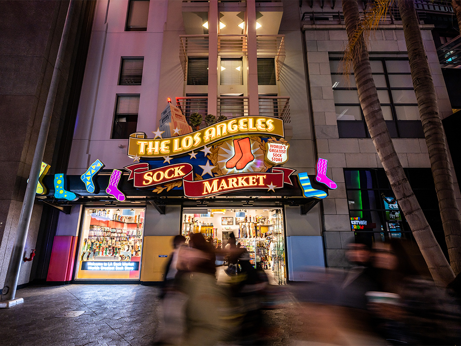 Sock Market storefront street view.