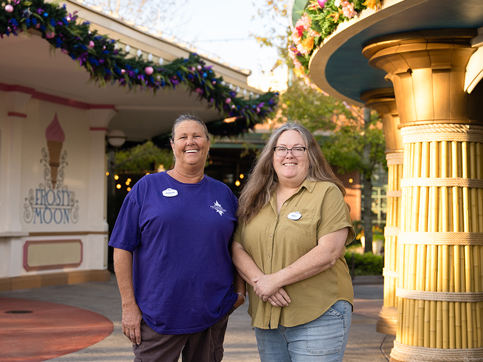 From left to right: Jacquie Perry, Mary Camacho smiling in front of CelesTiki