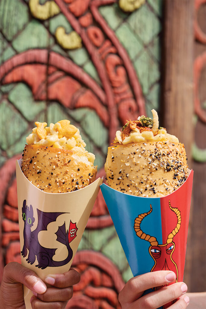 Mac and Cheese cones from Hooligan's Grog and Gruel at Epic Universe