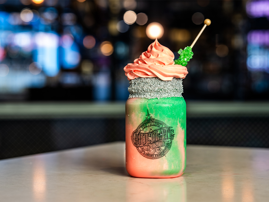 Wicked: For Good Milkshake at Toothsome Chocolate Emporium at CityWalk Hollywood.